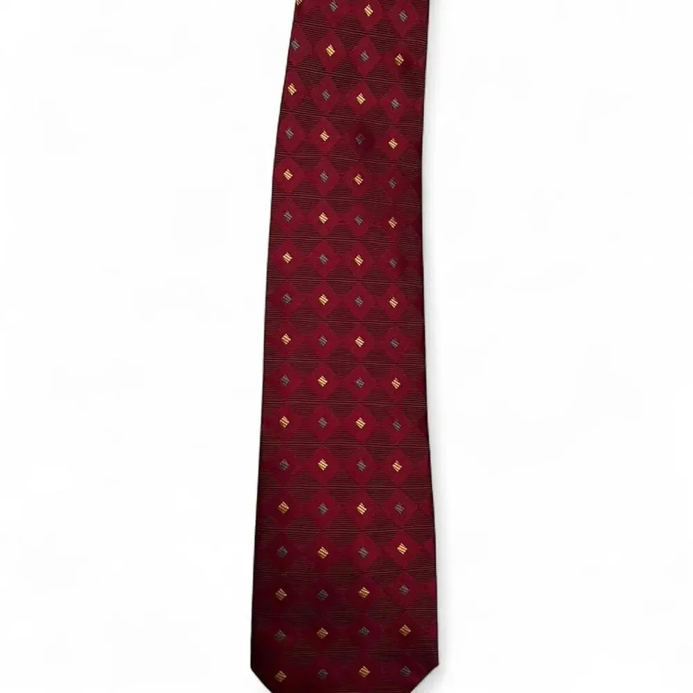Alexander julian burgundy tie with